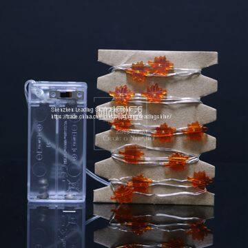 Yellow Maple Light Night Light String Light Fairy String Christmas Canada Battery Operated photo-3