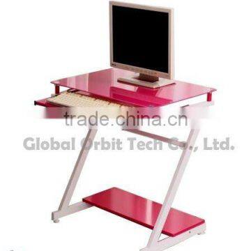 colorful glass pc table