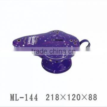 Special light-shaped tin money box