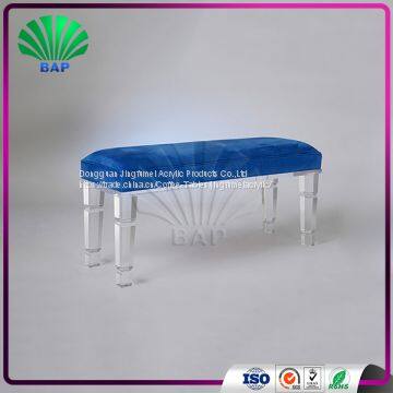 Salon Furniture Waiting Room Sofa Acrylic Piano Bench With soft Cushion