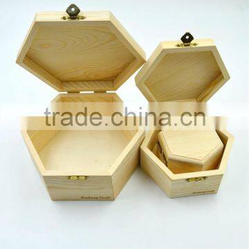 Natural Pine Wood Box Hot Selling Unfinished Wood Box photo-4