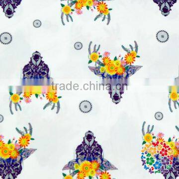 High Quality Cattle And Flowers Print Fabric Multipurpose Fabric Wholesale