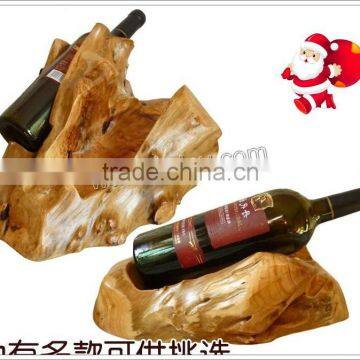 Christmas handcrafted bamboo wine bottle holder