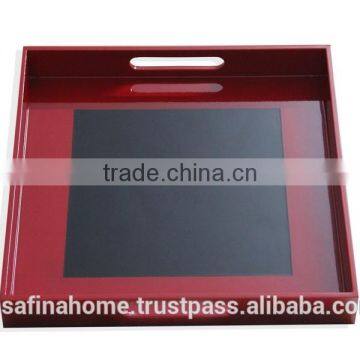 Square Colored Lacquer Serving Tray photo-2