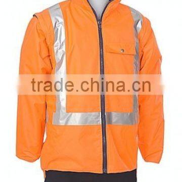 Hi Vis 3cm Lemon Windsheild Fleece Safety Jacket With Zip Front photo-3