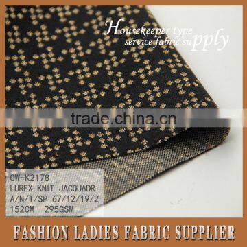 Shaoxing Cicheng Textile New Design Knitted Jacquard Fabric With Lurex for Elegent Lady Dress