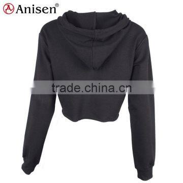 Oem Service Custom Long Sleeve Girl Crop Hoodie photo-2