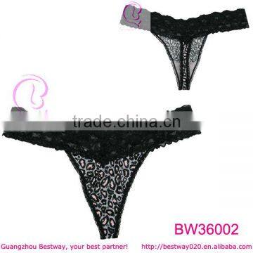 Young girls g string printed leopard thong