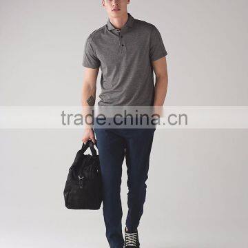 MGOO Top Quality Button Up Dri Fit Polo T Shirts Short Sleeve Fitness Men Polo Shirt photo-3
