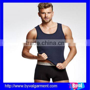 OEM Men High Quality Waistcoat Summer Dry Fit Sleeveless Plain Dyed Shirts photo-4