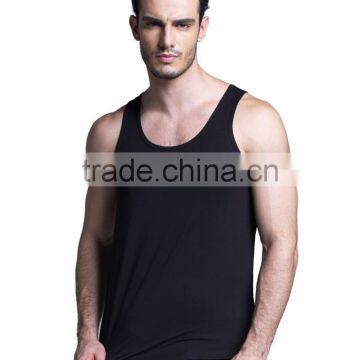 Custom Made Sports Gym Black Plain Mens Tank Tops photo-2