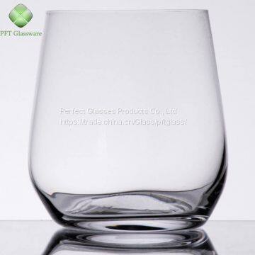 High quality 12 oz drinking glass cup, oval whiskey glass/ oval whiskey glass for Christmas gift/ crystal wine glass