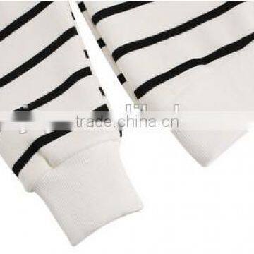 Ladies Women Casual Hooded Long Sleeve Striped Pullover Hoodies With Fleece photo-6