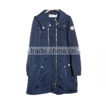 2014-2015 Beautiful Long Style Long Denim Coat for Women With Sheep Leather Trimming photo-2