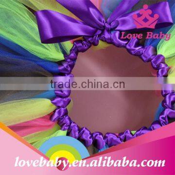 Rainbow Wholesale Princess Dance Girls Puffy Tulle Mini Skirt Baby Fluffy Ruffle Tutu Dress LBLSX-RT5066 photo-2