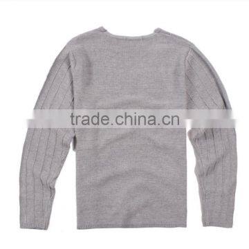 New Fashion Gray Long Sleeve Sweater photo-6
