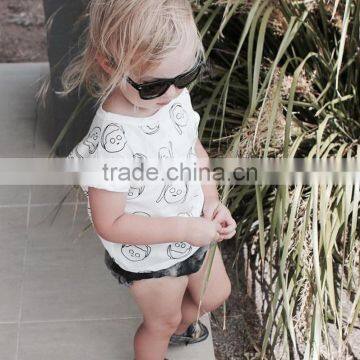 S17518A Cartoon Boys Girls T-shirts New 2017 Summer Children's Clothing photo-2