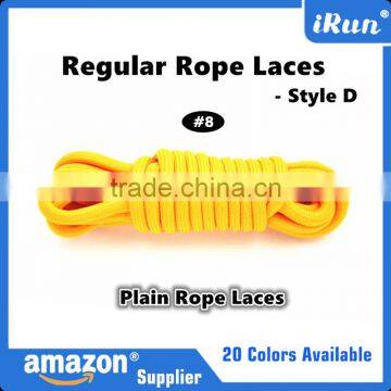 Lemon Yellow Round Rope Laces Strings - Hiking Skating Sneakers Yeezy Boot Laces - 20 Colors - Air Amazon Street Rope Laces