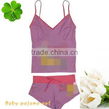 2014 new fashion Lady girls casual summer cotton pajamas set