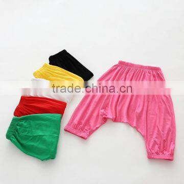 Summer High Quality Cotton Pure Color Girls Children Harem Pants photo-2