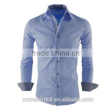 2016 Multi Color High Collar Button Down Slim Fit Casual Shirt for Men photo-3