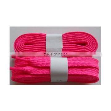 New! Double Layer 24colors high quality flat cotton material shoelace for sports shoes, shoes accessories