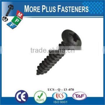 Made in Taiwan High Quality Black Coating Manufacturer Pan Head Self Tapping Screw