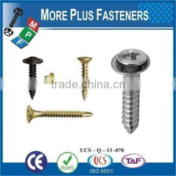 Taiwan M3.9-1.4 x 9.5mm Phillips Drive Pan Head Grade A2 Type C Point Stainless Steel Sheet Metal Screw Tapping M3 M12 With Hex