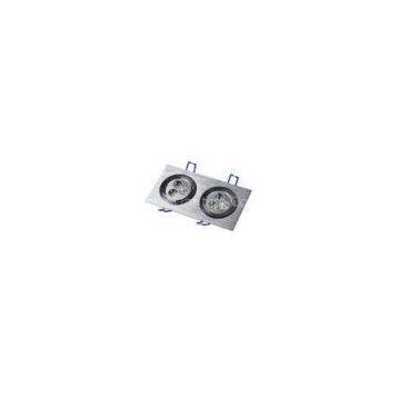 Energy-saving Aluminum Silver Indoor Square Recessed LED Ceiling Downlights 12w AC110V