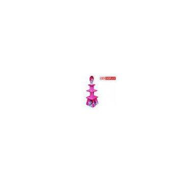 Pink Makeup Cosmetic Display Stands For Advertising , 4c Full Color