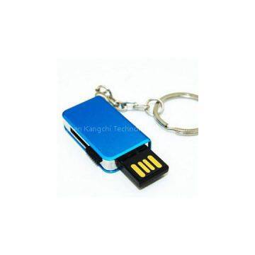 Sliding Metal USB Flash Drives With Keychains