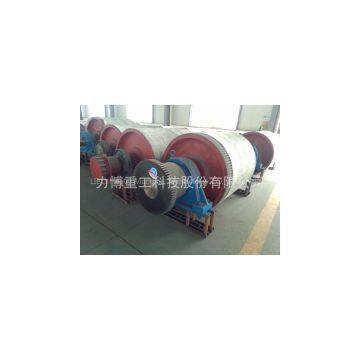 Dia 250mm rubber lagged heavy duty belt conveyor drum pulley