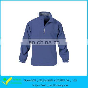 Blank Blue Quarter Zipper Nylon Water-Resistant Man's Golf Sports Jackets