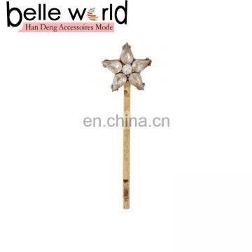 Fashion rhinestone star hair pins for girls