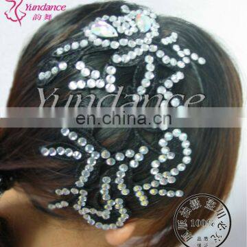 H-01 Applique Custom-made Hair Accessories With Rhinestones for Ballroom Dance Dress Latin Dance Dress photo-4