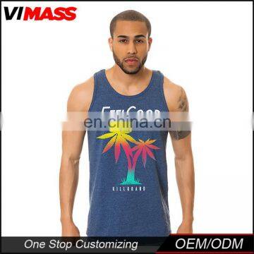Wholesale Gym Mens Stringer Singlet Custom Tank Top photo-4