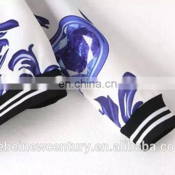 2015 Fashion Dress Autumn Coat Blue and White Porcelain Show Thin Two Pieces Dress Ladies Sportwear photo-5