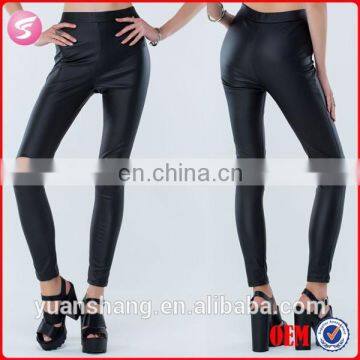 2015 Hot Sale New Fashion Jeans Pants Faux Leather Pants Women