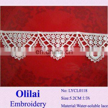 100% polyester bleach narrow chemical lace