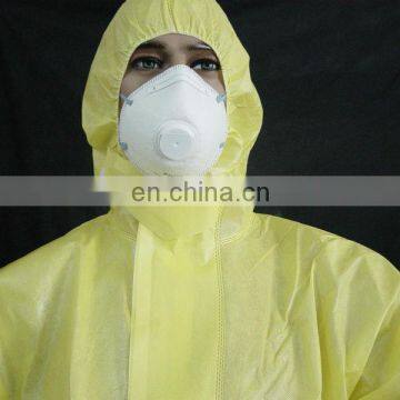 disposable PP PE SMS protective coverall with hood