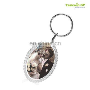 plastic promotional photo keychain/personalized keychain/custom photo plastic keychain