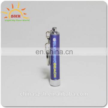 China wholesale LED light up torch logo projector logo print Flashlights keyring keychain