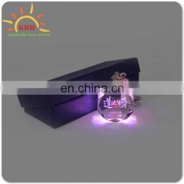 OEM design crystal chandelier light ,led light up crystal keyring ,multicolor glass chandelier