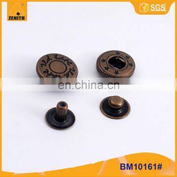 Customized Metal Press Snap Button with Logo Engraved BM10152