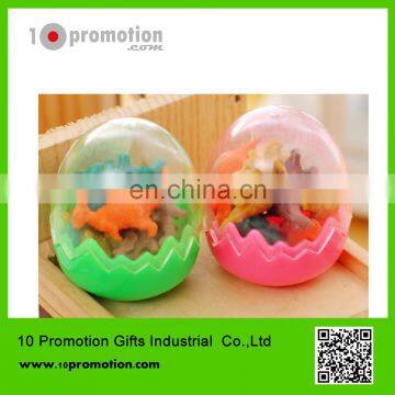 creative stationery rubber /colorful Dinosaur eggs Eraser for children study