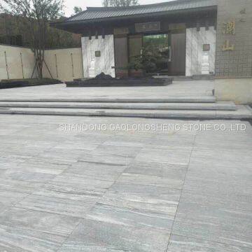 Grey Landscape Granite,Negro Santiago Granite,G302 ,Dark Grey Waves Veins Granite,grey Granite Wall Pavings photo-5