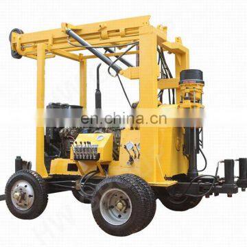 HENGWANG 300m hydraulic trailer water well drilling machine