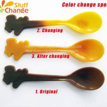BPA Free Heat Sensitive Color Change Plastic Baby Spoon