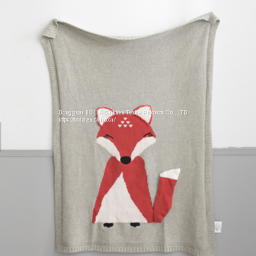 Wholesale 100% Cotton Baby Children Knitted Cotton Blanket photo-3