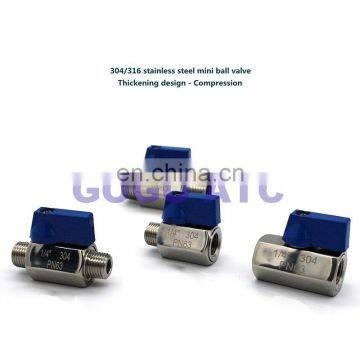 High Quality MINI Ball Valve Stainless Steel 304 1/8 1/4 3/8 1/2 BSP Female Male Thread Brewer Hardware 2 Way Ball Valve photo-5